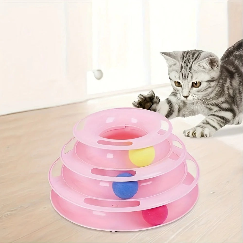3-laags interactieve kattenspeelgoedtoren