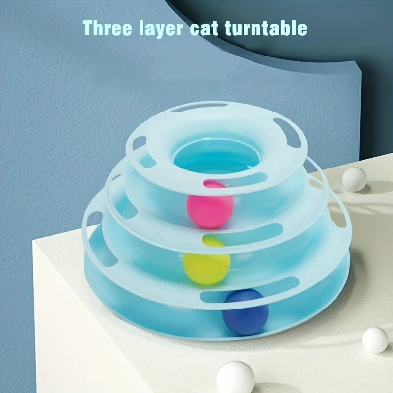 3-laags interactieve kattenspeelgoedtoren